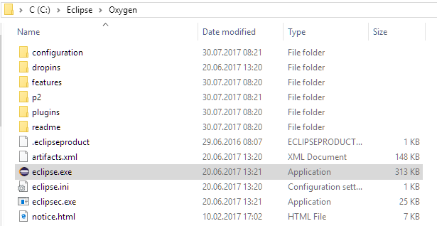install eclipse oxygen for mac